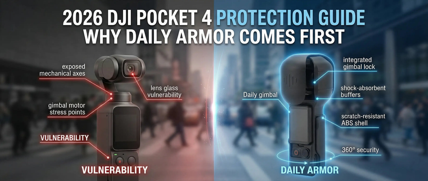 A clear DJI pocket underwater case setup protecting the gimbal. This robust DJI waterproof case and Osmo pocket bracket fit the latest DJI Pocket 4 specs and rumors.