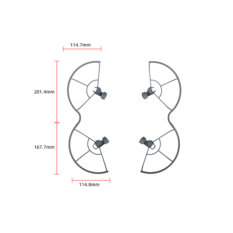 Dimensioni protezione eliche STARTRC per DJI Mini 5 Pro