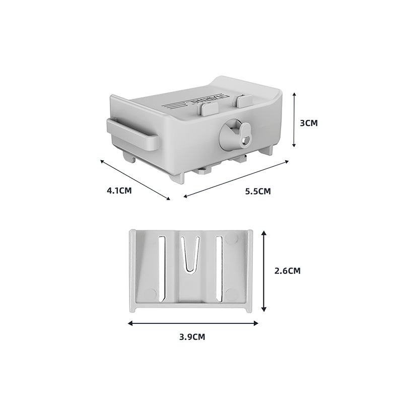 Precise size and structural dimensions of the upper and lower drone airdrop attachment, ensuring seamless integration without flight interference.