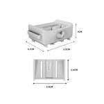 Precise size and structural dimensions of the upper and lower drone airdrop attachment, ensuring seamless integration without flight interference.