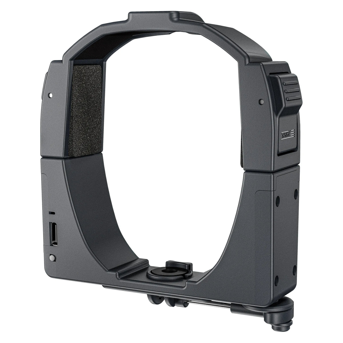 Angled view of the smart fill light-controlled drop mechanism, featuring a built-in 50mAh battery for up to 400 drops per charge.