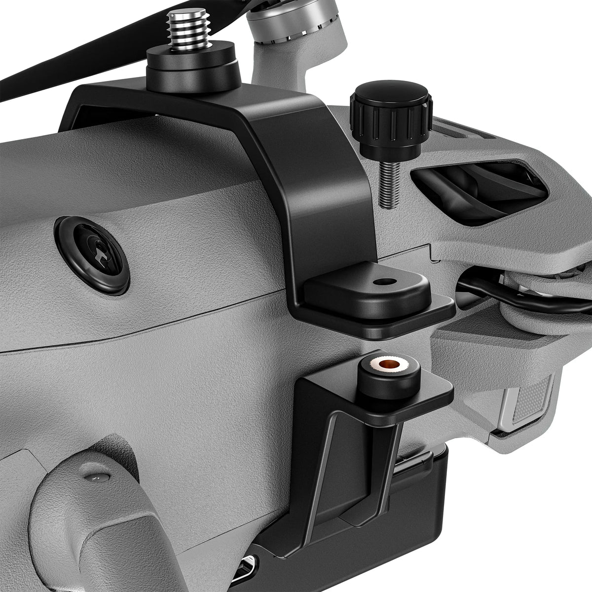 Close-up of the payload dropping system installed firmly on the belly of the drone, ensuring safe operations for event planners and hobbyists.
