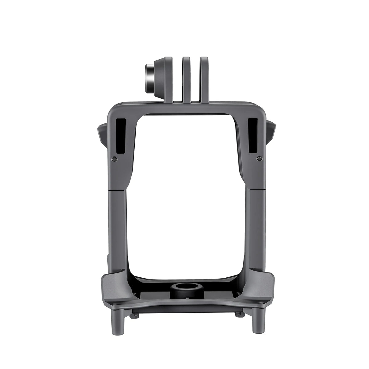 Close-up of the STARTRC DJI Avata 2 mount featuring a universal interface compatible with GoPro Hero 13/12 and DJI Action series.