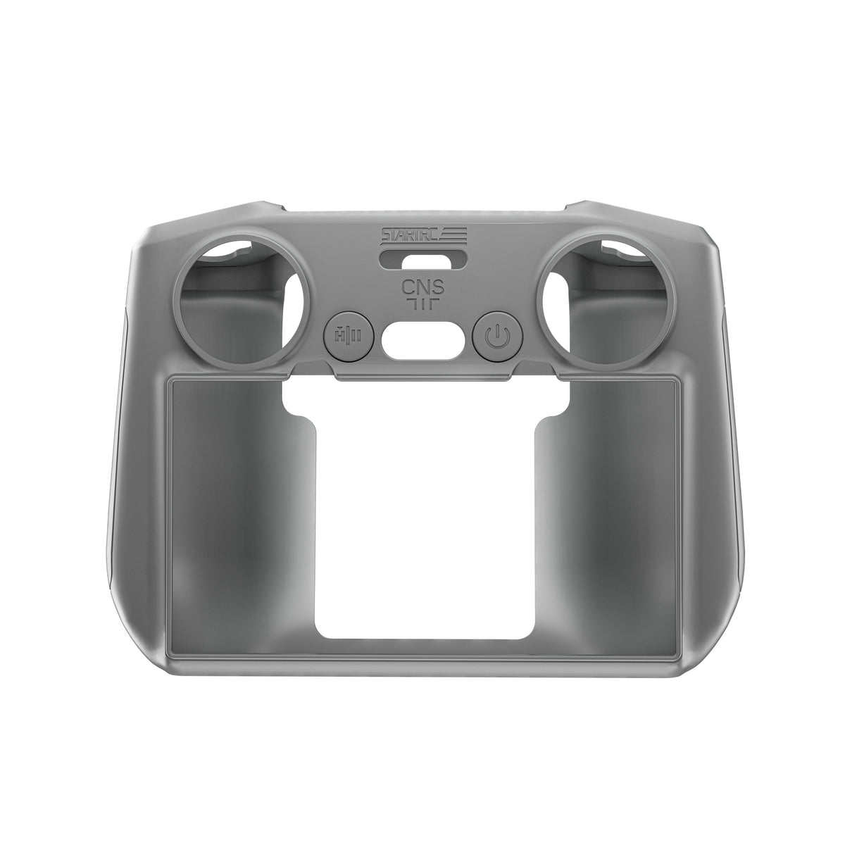 Back view of the molded silicone sleeve for DJI RC 2, showing precisely reserved holes for antennas and heat dissipation for seamless operation.