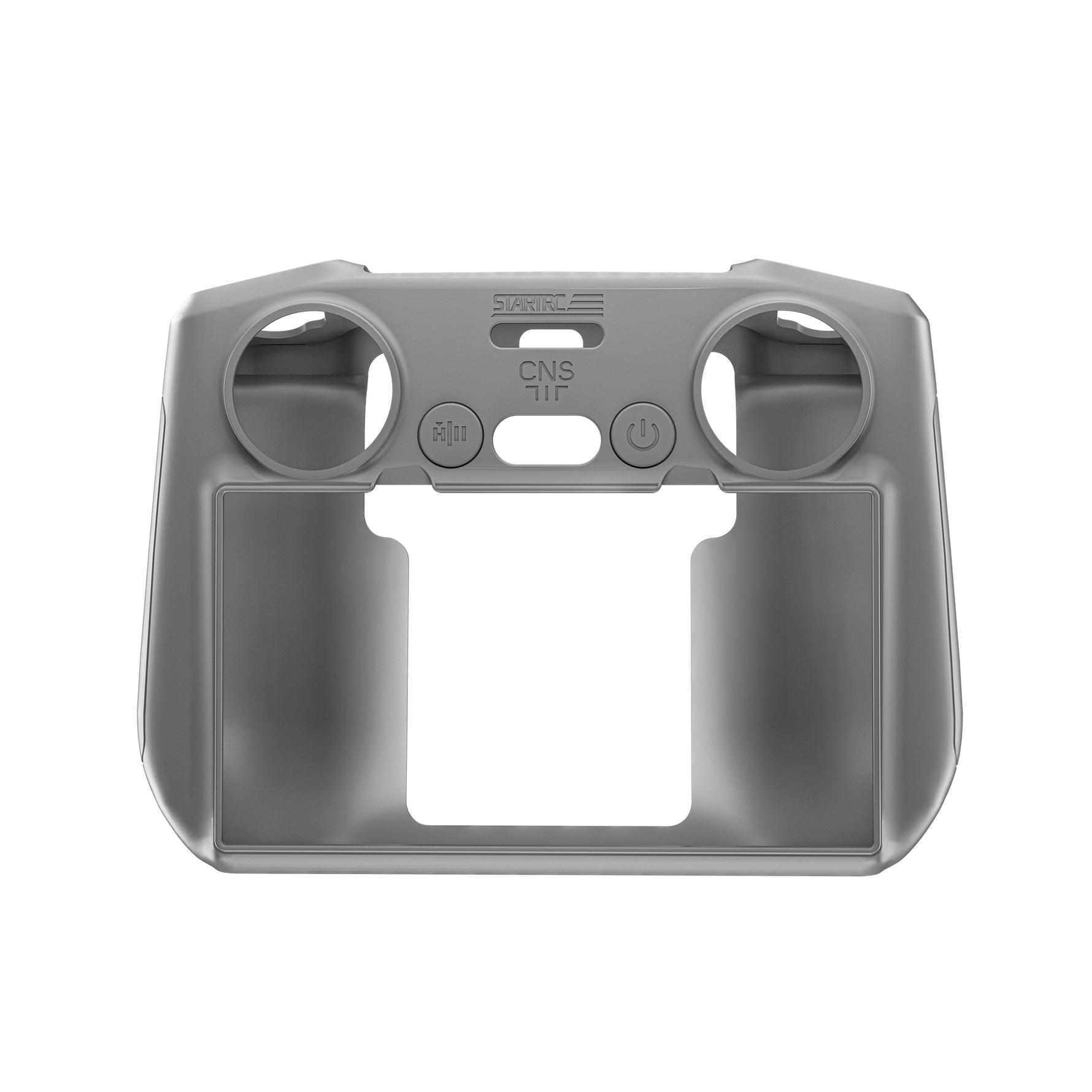 Back view of the molded silicone sleeve for DJI RC 2, showing precisely reserved holes for antennas and heat dissipation for seamless operation.