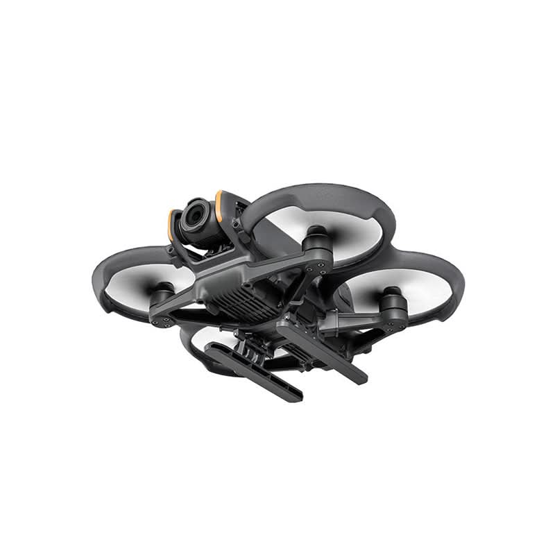 The STARTRC foldable landing gear installed on a DJI Avata 2, providing essential ground clearance to protect the gimbal and underbelly.