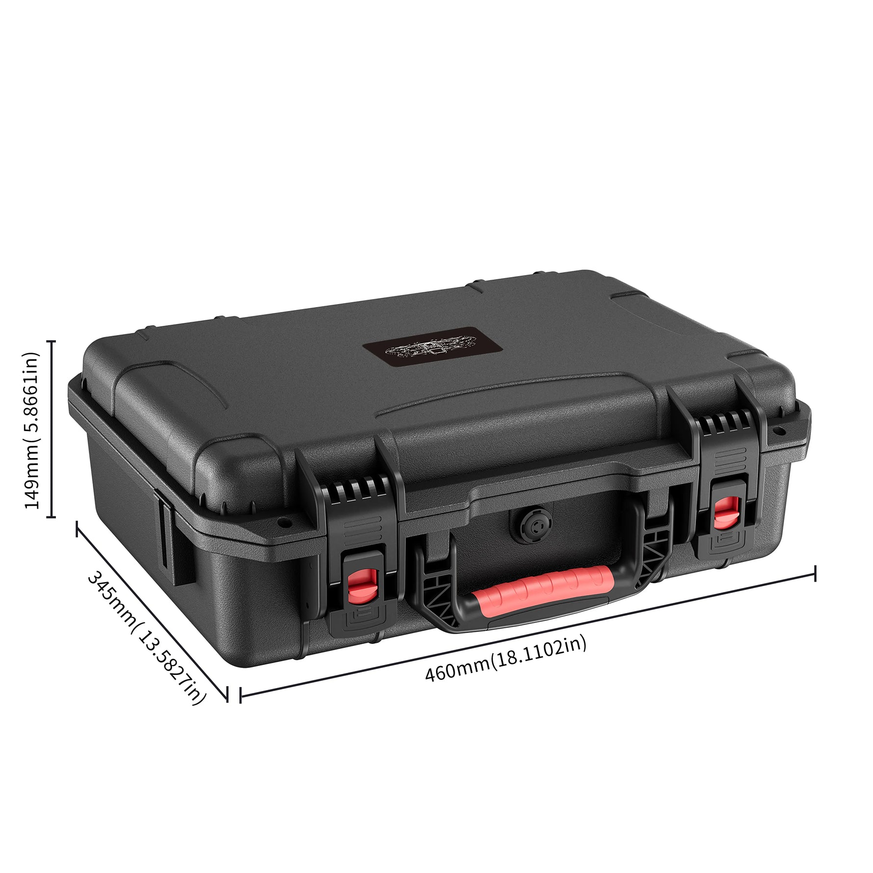 Technical diagram showing the external dimensions and size specifications of the STARTRC waterproof case for the DJI Avata 2 drone.
