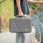 A pilot carrying the lightweight DJI Avata 360 shoulder bag outdoors, designed for easy travel and quick FPV setup.
