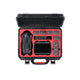Open STARTRC heavy-duty hard case displaying a neatly organized DJI Mavic 4 Pro drone, controller, and multiple flight batteries securely packed in custom foam.