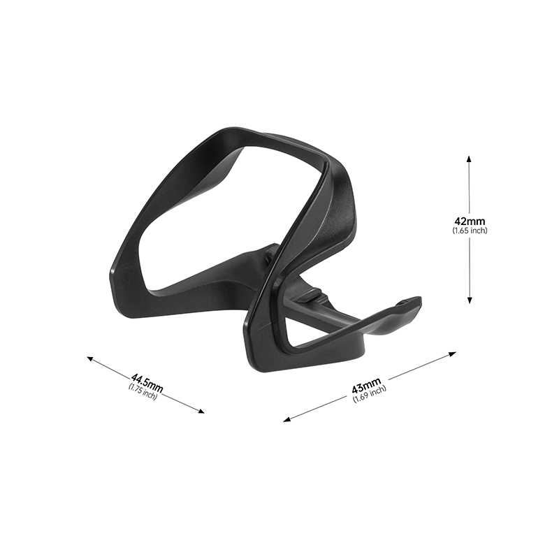 Detailed dimensions of the compact DJI Neo 2 gimbal bumper, designed with a unique curved shape that ensures it won't enter the camera frame.