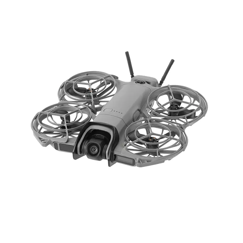 The STARTRC DJI Neo 2 dedicated gimbal bumper installed on the drone, providing integrated protection for the lens and camera without affecting flight.