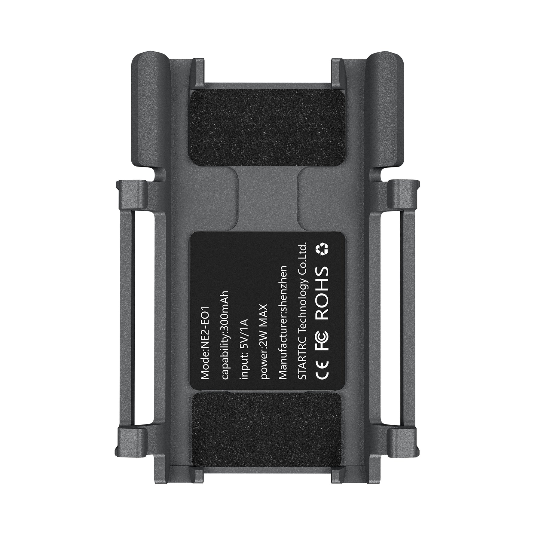 Bottom view of the DJI Neo 2 LED landing gear highlighting its secure snap-on design that perfectly matches the drone's curved body without causing damage.