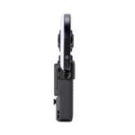 Side profile of the STARTRC LED ring light mounted on the DJI Pocket 3, showing its slim and lightweight integration.