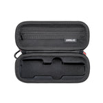 An internal view of the STARTRC DJI Pocket 4 case, showing the 1:1 precise-molded compartments for the camera and accessories, along with the upper mesh pocket.