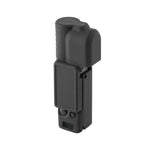 Angled view of the STARTRC Pocket 4 silicone cover, showcasing the smart split-design that allows for instant shooting by easily releasing the gimbal.