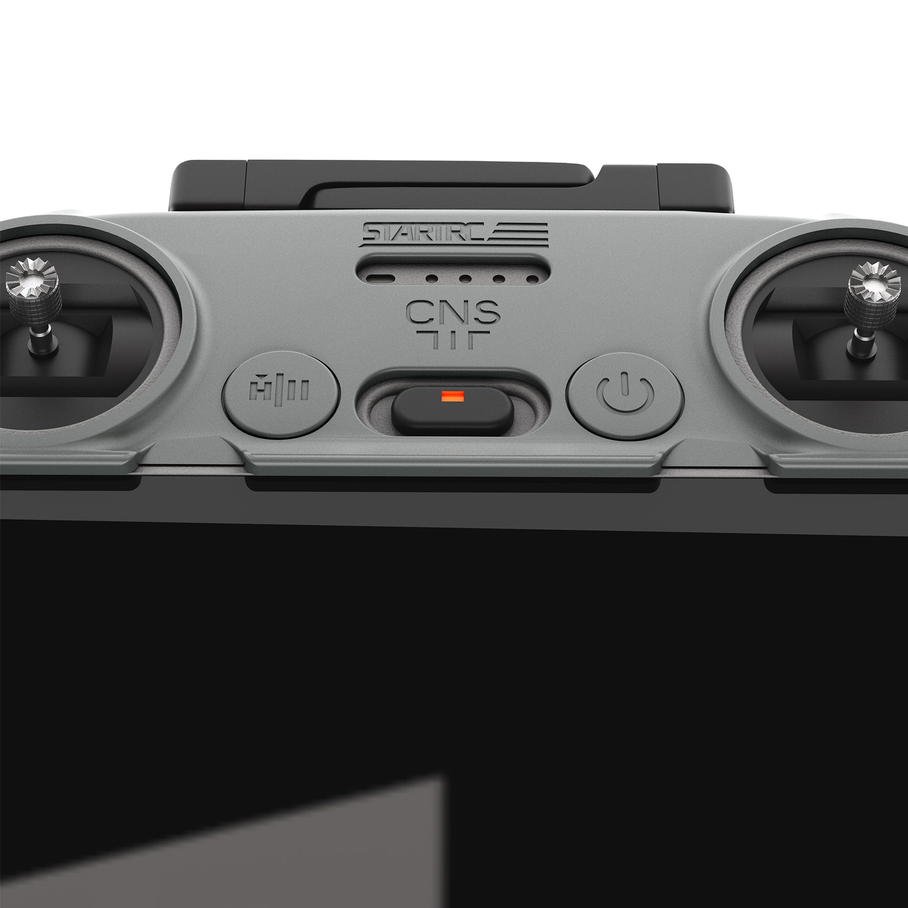 Detailed view of the DJI RC 2 remote skin around the joysticks and buttons, ensuring perfect fit without interfering with screen sliding or flight controls.