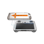 Auto-alignment kit hovering over the DJI RC2 remote controller, enabling a seamless 10-second installation of the 9H tempered glass.