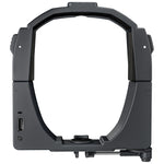 Front view of the flight-friendly payload dropper bracket designed with a real-machine mold for seamless attachment to DJI drones.