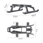Side profile measurement graphic of the drone elevation accessory, detailing the precise 1.18-inch lift.
