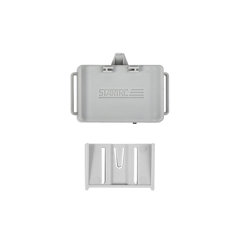 Top and bottom components of the seamless payload dropper mechanism, designed for universal compatibility with all DJI Mini camera drones.