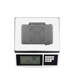 Lightweight design of the 2-in-1 DJI drone remote controller cover shown on a digital scale for easy portability.