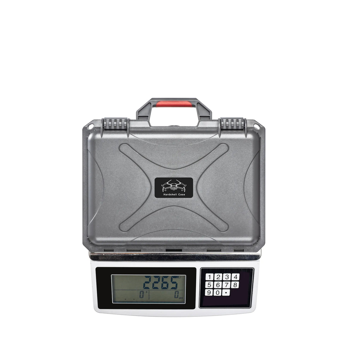 Digital scale displaying the lightweight build of the drone monitor sunshade, adding minimal weight to your remote controller setup.