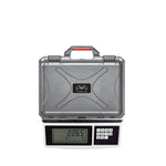 Digital scale displaying the lightweight build of the drone monitor sunshade, adding minimal weight to your remote controller setup.
