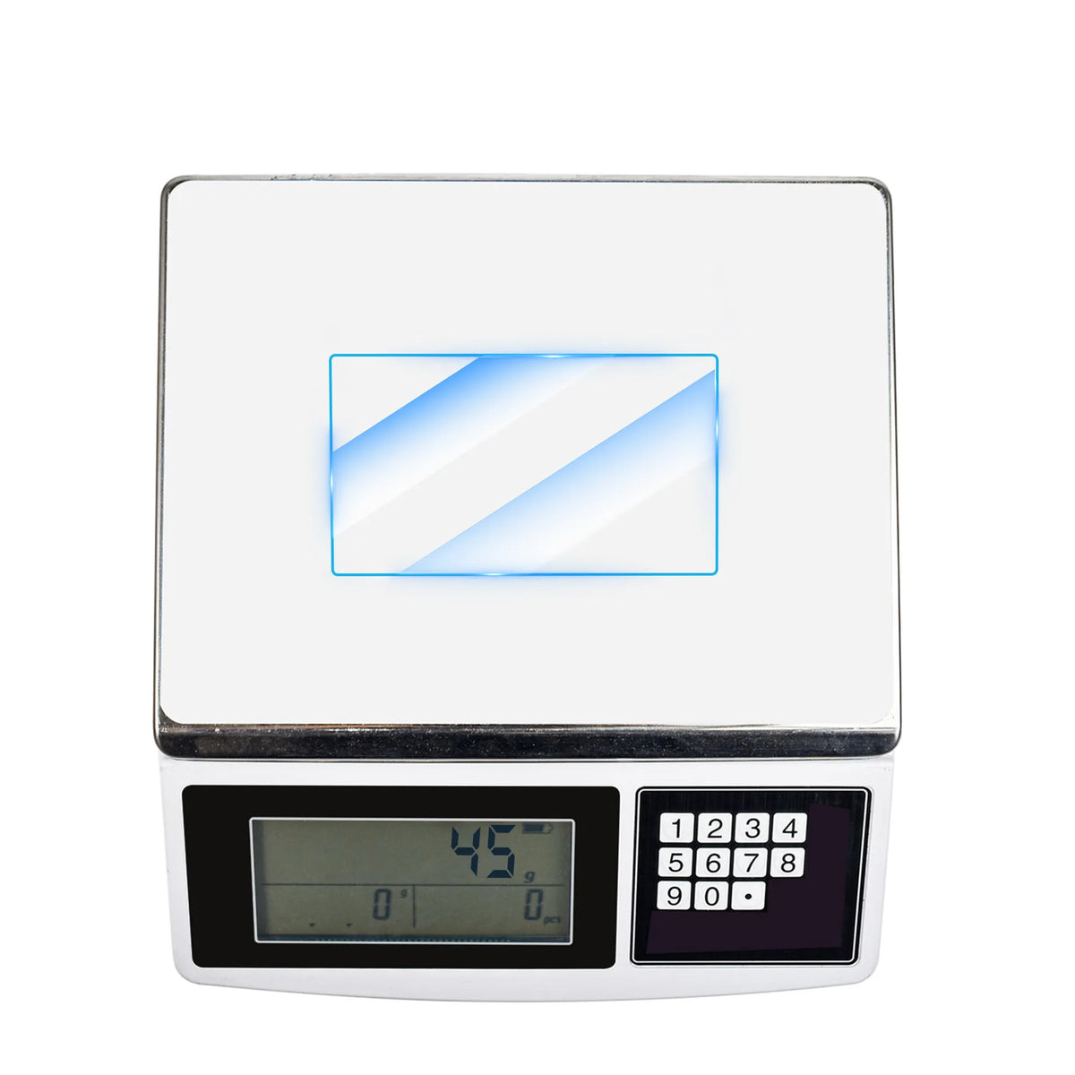 Digital scale highlighting the ultralight design of the 9H+ tempered glass, a must-have DJI drone accessory that adds no extra bulk to your gear.