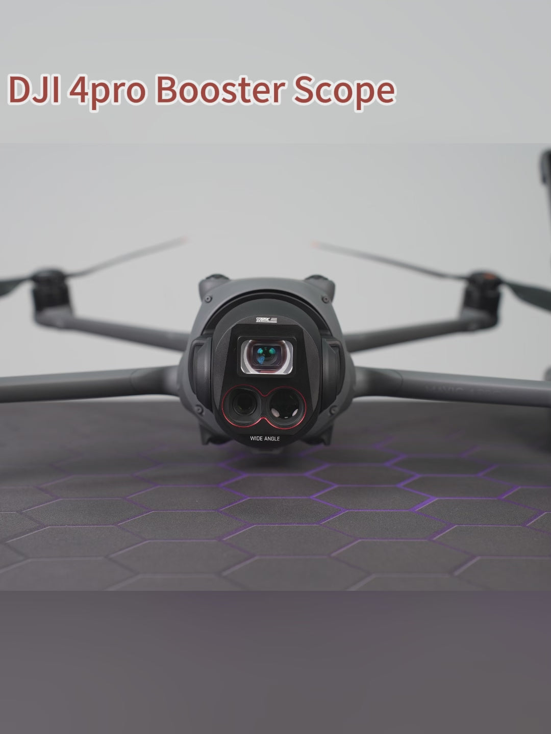 Video tutorial thumbnail demonstrating the quick, tool-free installation of the protective wide-angle lens on the DJI Mavic 4 Pro drone.