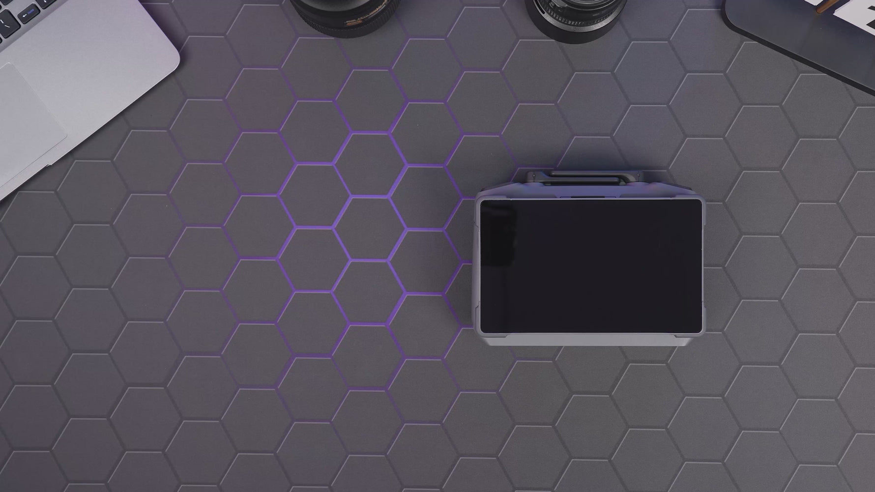 Video tutorial thumbnail showing the easy installation process of the protective glass on the DJI RC Pro 2 remote controller.