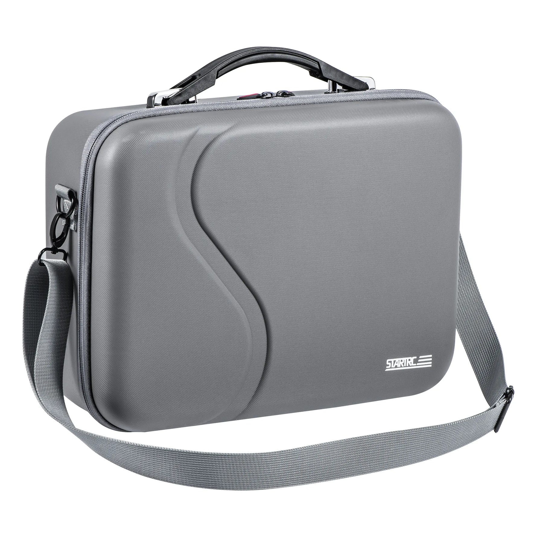 A side-front perspective of the protective carrying case for the DJI Avata 2 drone, highlighting its rugged yet daily-ready exterior.