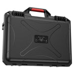 Angled top view of the heavy-duty travel case, built to protect your camera drone and accessories from shifting or damage during transport.