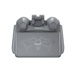 Durable sunshade cover for the drone remote control in the closed position, featuring soft TPE joystick protectors for safe transport.