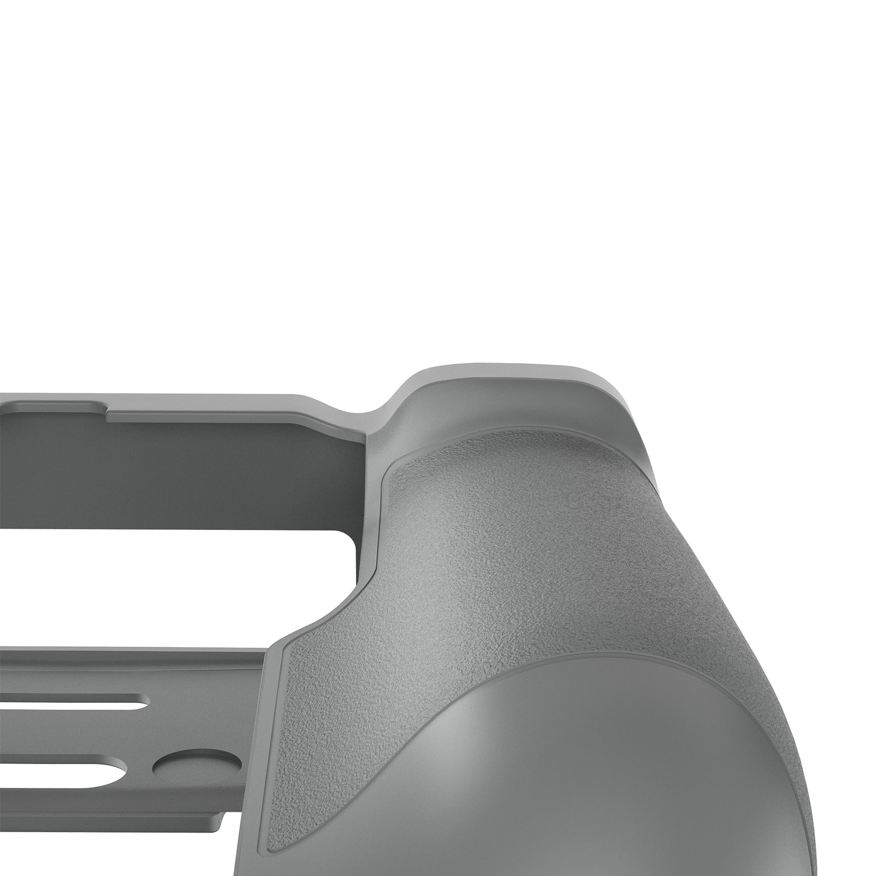 Close-up of the thickened corner on the STARTRC DJI RC 2 silicone case, demonstrating the shockproof elasticity and baby-skin tactile oil finish.
