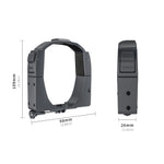 Exact dimensions and size specifications of the drone payload dropper bracket, ensuring a secure fit without compromising performance.