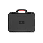 Front view of the closed STARTRC DJI Avata 2 protective carrying case featuring a rugged black ABS shell and secure locking buckles for travel.
