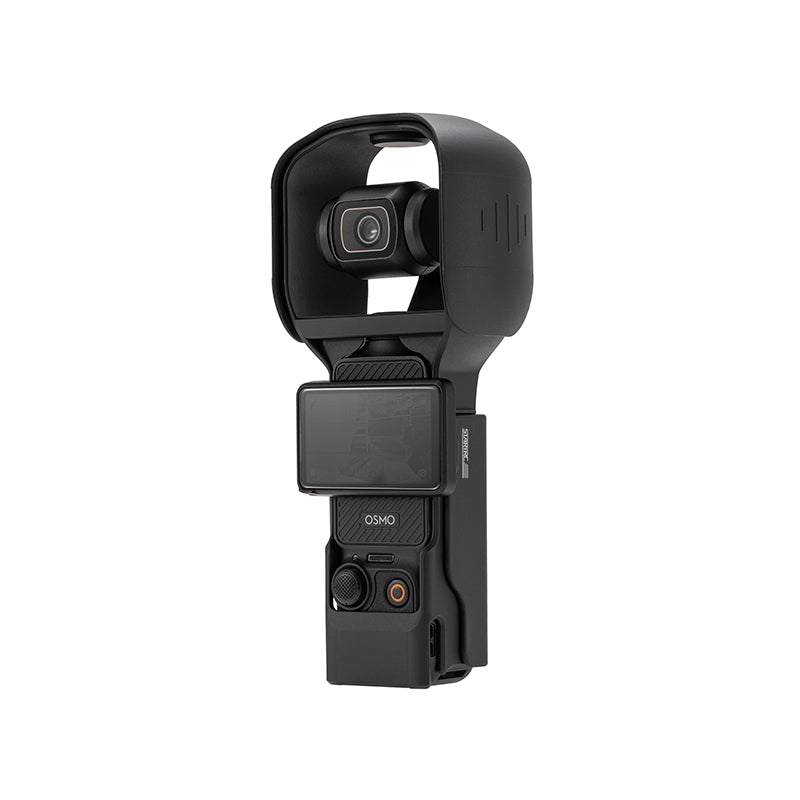 Main view of the STARTRC dynamic protective case for DJI Osmo Pocket 4 and 3, featuring an innovative suspension structure to shield the lens.