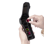 A user accessing the built-in magnetic filter cabin inside the STARTRC protective case, which neatly organizes and stores up to 3 camera filters.